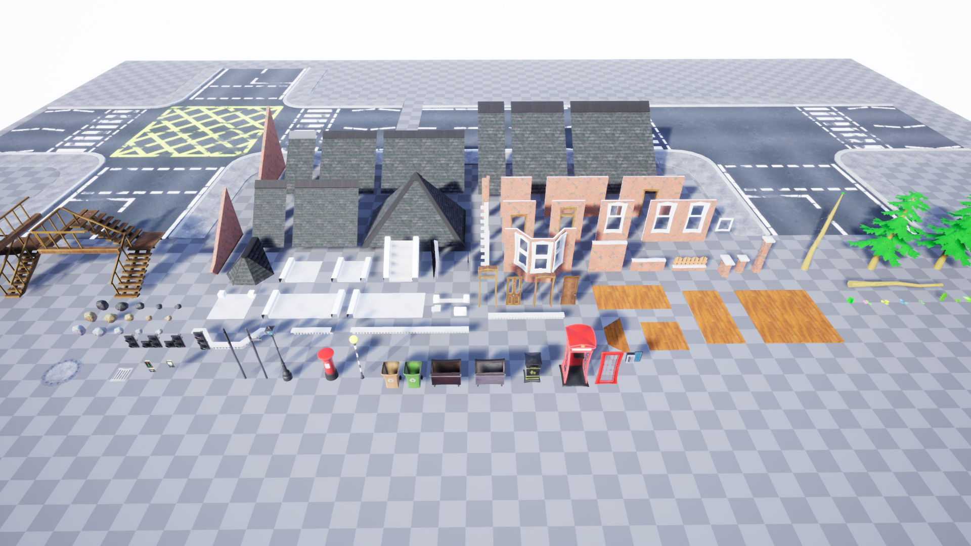 UK Modular House and Road