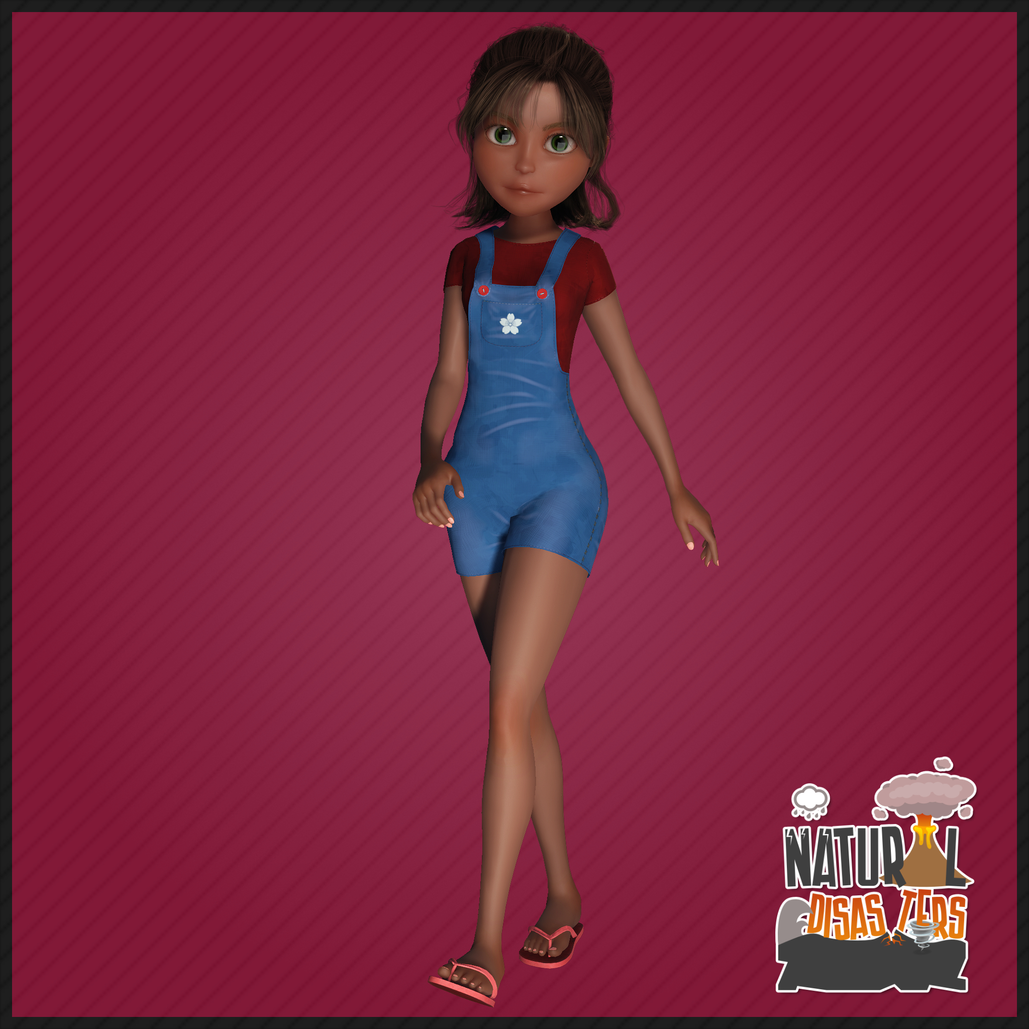Isabella - 3d Character - Natural Disasters - Walking
