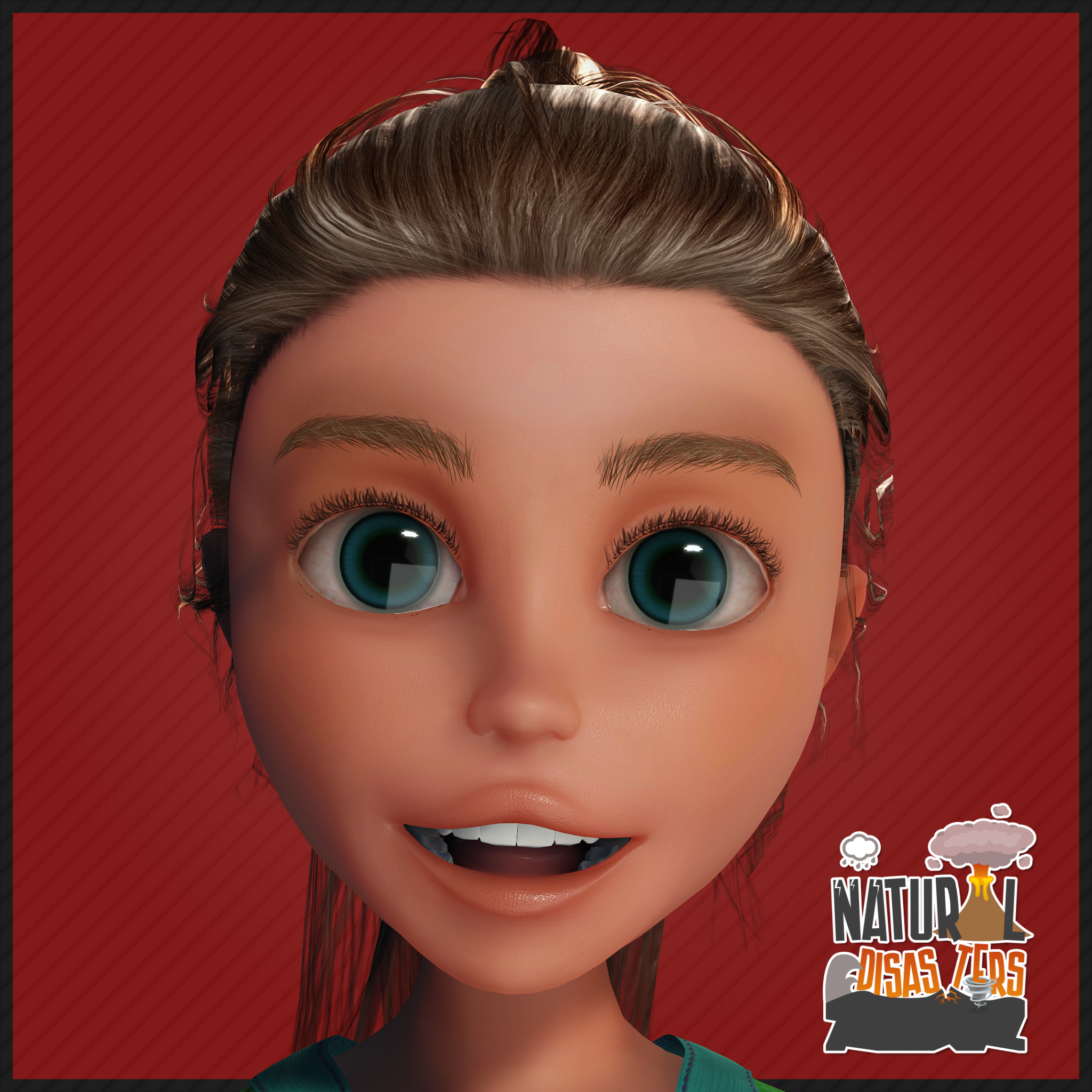 Olivia - 3d Character - Natural Disasters - Face