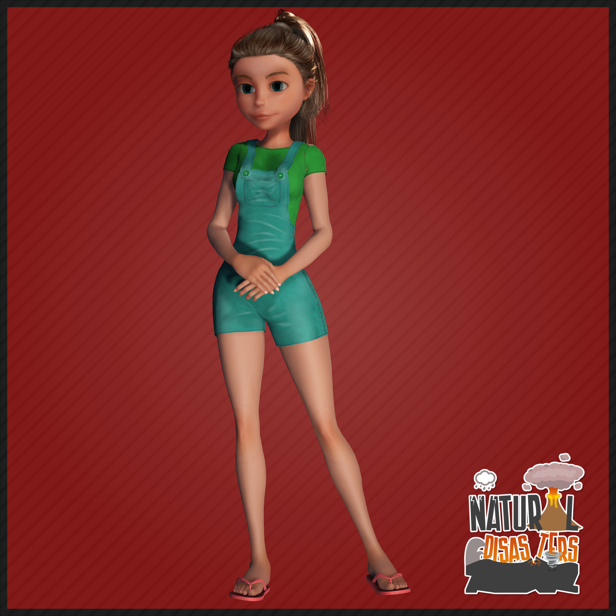 Olivia - 3d Character - Natural Disasters - Pose
