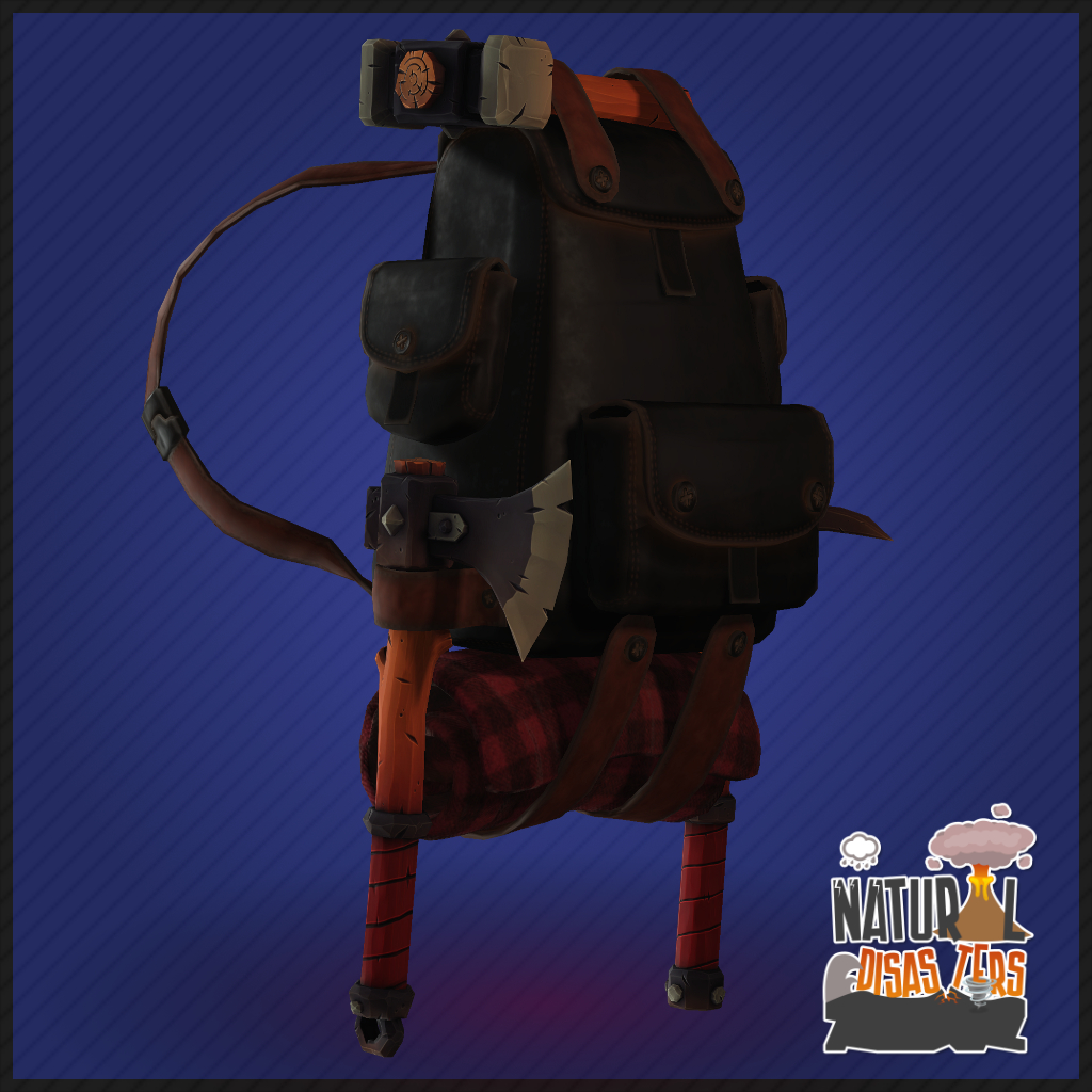 3D Stylized Backpack - Natural Disasters - Walking