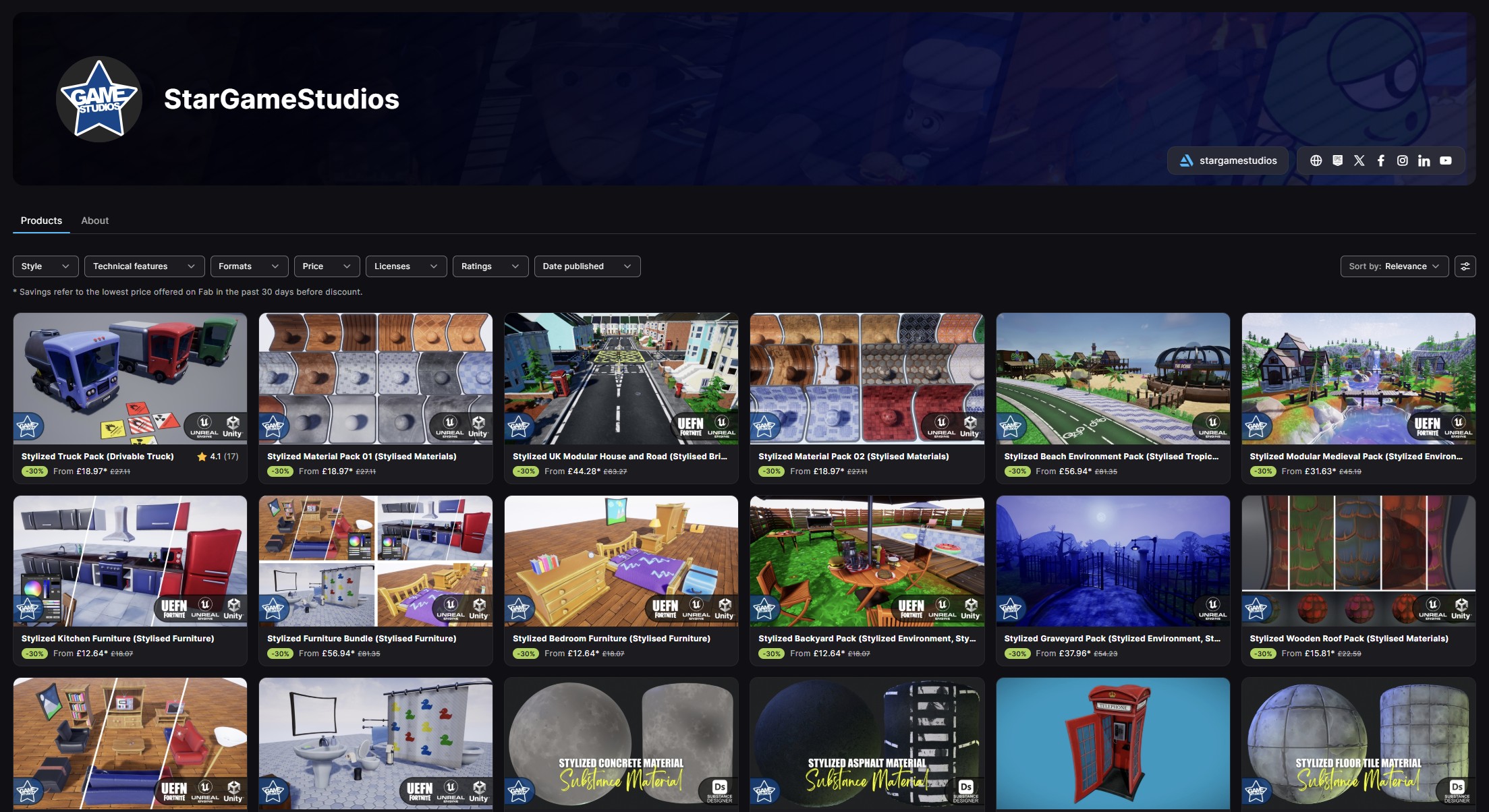 Spring Creator Sale – 30% OFF All Star Game Studios Packs on FAB!